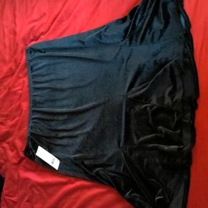 Notations Black Velvet Skirt, XL, NWT